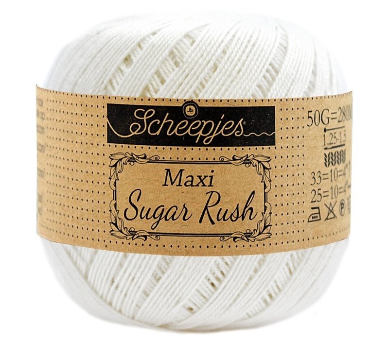 Scheepjes Maxi Sugar Rush - 105 Bridal White - Wit