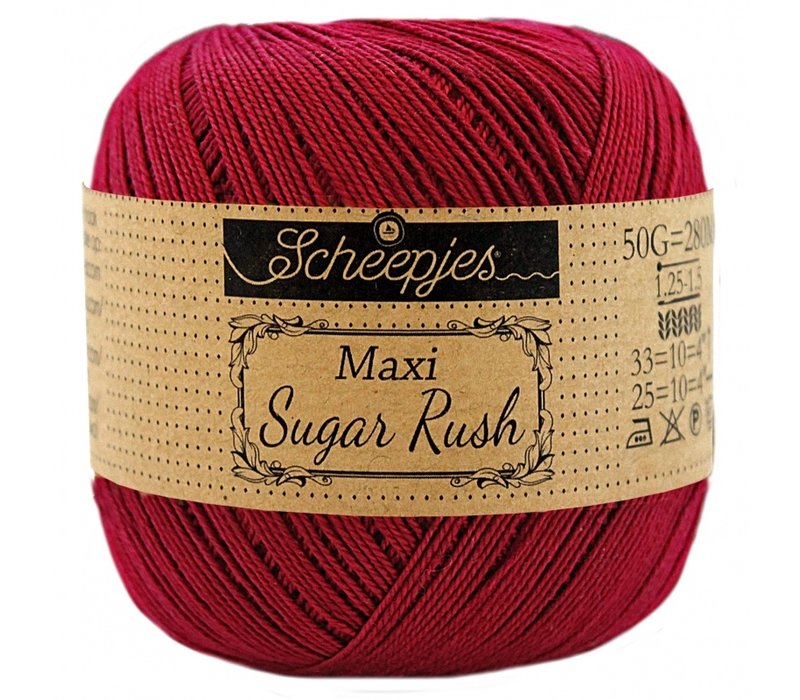 Scheepjes Maxi Sugar Rush - 517 Ruby - Rood