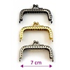 Portemonnee vierkant sluiting 7 cm Goud