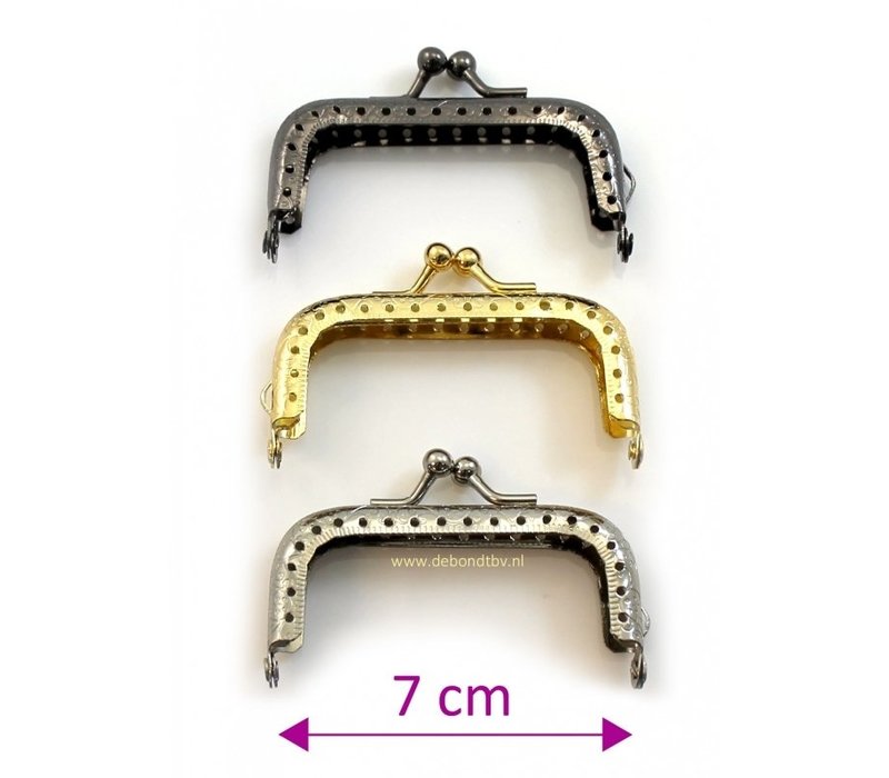 Portemonnee vierkant sluiting 7 cm Goud