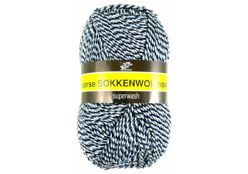 Scheepjes Scheepjes Noorse Sokkenwol Markoma - 6846 - 20% wol, 40% acryl en 40% polyamide - Blauw - Zwart