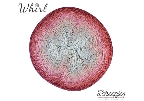 Scheepjes Scheepjes Whirl -  753 Slice 'O' Cherry Pie - 60% katoen en 40% acryl - Roze - Grijs