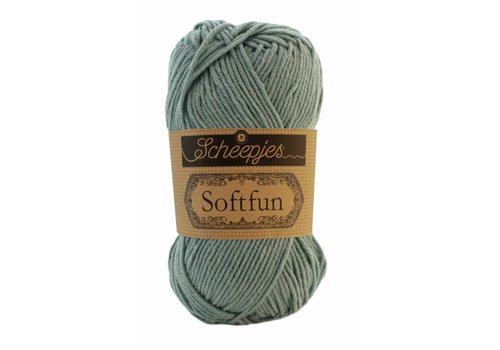 Scheepjes Scheepjes Softfun -  2625 Sea Mist - 60% katoen en 40% acryl - Blauw