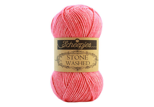 Scheepjes Scheepjes Stone Washed - 835 Rhodochrosite - 70% katoen en 30% acryl - Roze