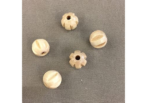 Houten kraal met groef 10mm Roze