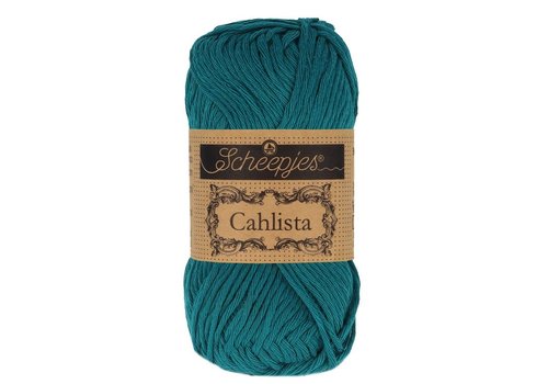 Scheepjes Scheepjes Cahlista - 401 Dark Teal - 100% natuurlijk katoen - Groen