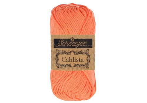 Scheepjes Scheepjes Cahlista - 410 Rich Coral - 100% natuurlijk katoen - Oranje