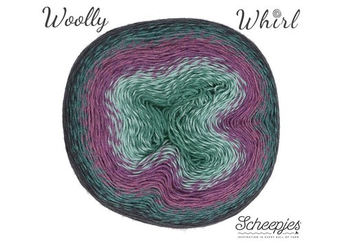 Scheepjes Scheepjes Woolly Whirl -  472 Sugar Sizzle - 70% katoen en 30% wol - Paars - Groen