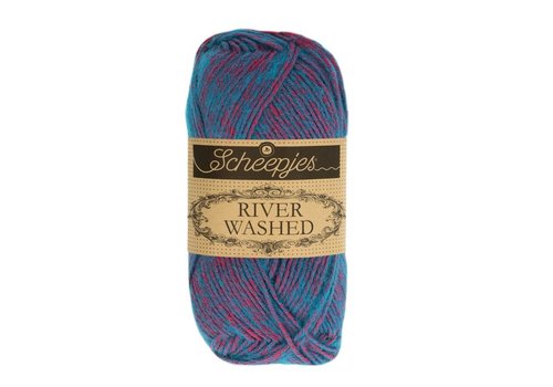 Scheepjes Scheepjes River Washed -  941 Colorado - 78% katoen en 22% acryl - Blauw