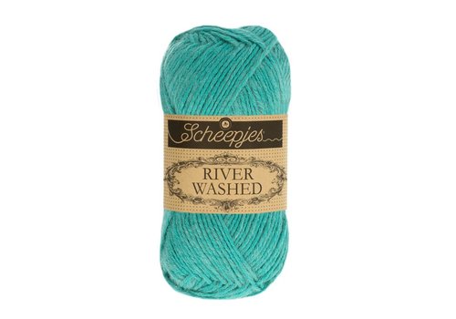 Scheepjes Scheepjes River Washed -  952 Rhine - 78% katoen en 22% acryl - Blauw