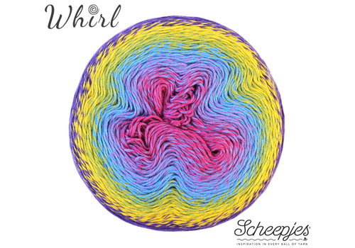 Scheepjes Scheepjes Whirl -  765 Lemon Cassis Cream - 60% katoen en 40% acryl - Paars - Blauw - Roze