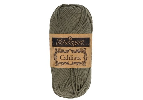 Scheepjes Scheepjes Cahlista - 387 Dark Olive - 100% natuurlijk katoen - Groen