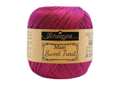 Scheepjes Scheepjes Maxi Sweet Treat - 128 Tyrian Purple - 100% gemerceriseerd katoen - Paars