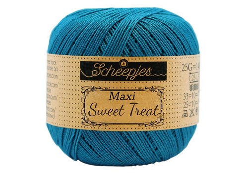 Scheepjes Scheepjes Maxi Sweet Treat - 400 Petrol Blue - 100% gemerceriseerd katoen - Blauw