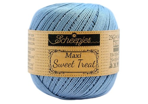 Scheepjes Scheepjes Maxi Sweet Treat - 510 Sky Blue - 100% gemerceriseerd katoen - Blauw