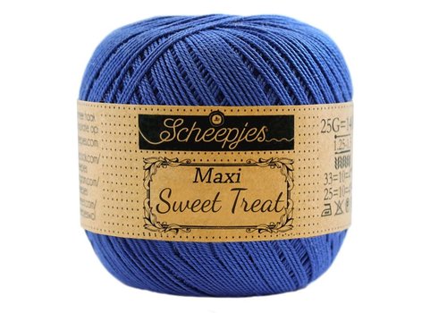 Scheepjes Scheepjes Maxi Sweet Treat - 201 Electric Blue - 100% gemerceriseerd katoen - Blauw