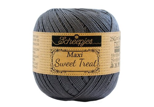 Scheepjes Scheepjes Maxi Sweet Treat - 393 Charcoal - 100% gemerceriseerd katoen - Grijs