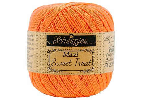 Scheepjes Scheepjes Maxi Sweet Treat - 386 Peach - 100% gemerceriseerd katoen - Oranje