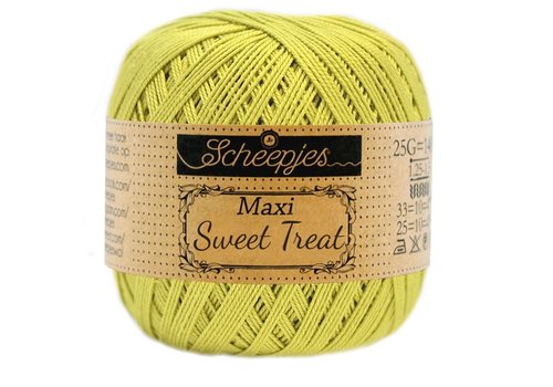 Scheepjes Scheepjes Maxi Sweet Treat - 245 Green Yellow - 100% gemerceriseerd katoen - Groen