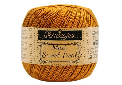 Scheepjes Scheepjes Maxi Sweet Treat - 383 Ginger Gold - 100% gemerceriseerd katoen - Bruin