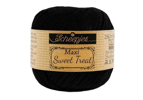 Scheepjes Scheepjes Maxi Sweet Treat - 110 Black - 100% gemerceriseerd katoen - Zwart