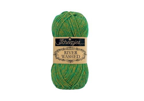 Scheepjes Scheepjes River Washed -  955 Po - 78% katoen en 22% acryl - Groen