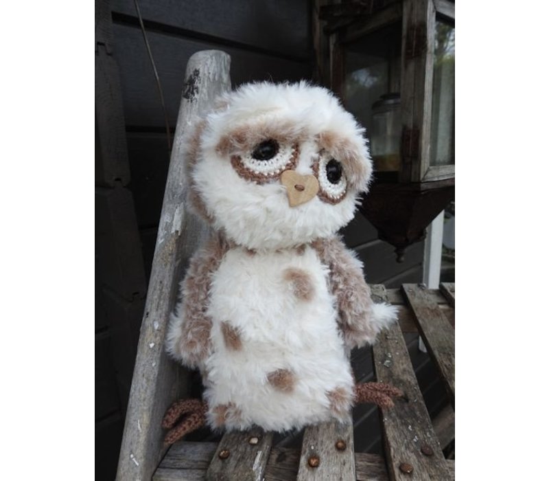 Funny Furry Owl Soft Lichtbruin