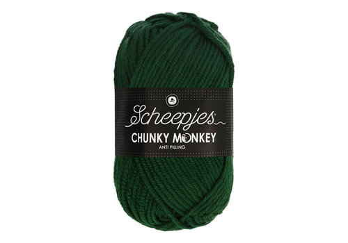 Scheepjes Scheepjes Chunky Monkey - 1009 Pine - 100% Premium Acryl - Donker Groen Scheepjes Scheepjes Chunky Monkey - 1009 Pine - 100% Premium Acryl - Donker Groen