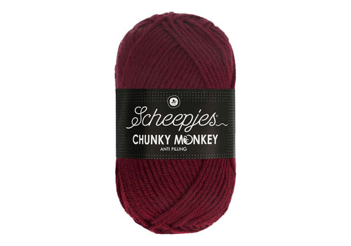 Scheepjes Scheepjes Chunky Monkey - 1035 Maroon - 100% Premium Acryl - Rood