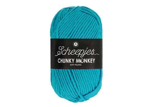 Scheepjes Scheepjes Chunky Monkey - 1068 Turquoise - 100% Premium Acryl - Blauw