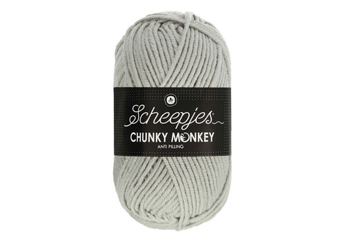 Scheepjes Scheepjes Chunky Monkey - 1203 Pale Grey - 100% Premium Acryl - Grijs Scheepjes Scheepjes Chunky Monkey - 1203 Pale Grey - 100% Premium Acryl - Grijs