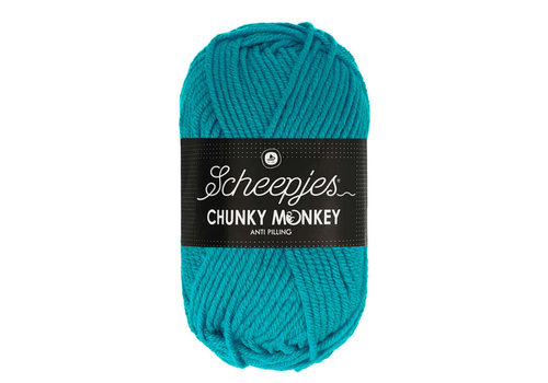 Scheepjes Scheepjes Chunky Monkey - 2012 Deep Turquoise - 100% Premium Acryl - Blauw