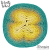 Scheepjes Woolly Whirl - 476 Custard Cream Centre - 70% katoen en 30% wol - Geel - Blauw