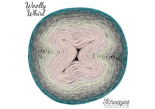 Scheepjes Scheepjes Woolly Whirl -  479 Sugar Tooth Centre - 70% katoen en 30% wol - Grijs - Blauw