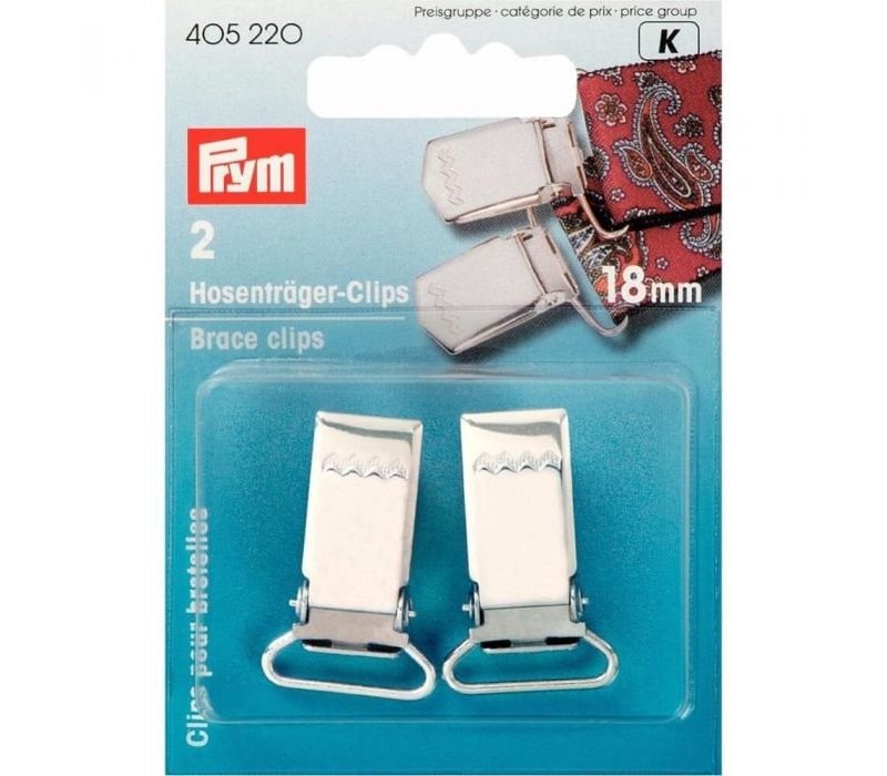 Prym Bretelclips 18 mm zilverkleurig