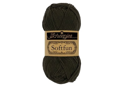 Scheepjes Scheepjes Softfun -  2628 Charcoal - 60% katoen en 40% acryl - Grijs