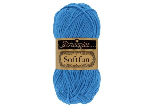 Scheepjes Scheepjes Softfun -  2629 Azure - 60% katoen en 40% acryl - Blauw