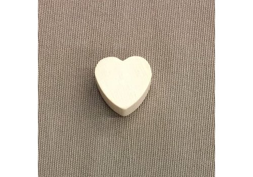 Houten kraal hart Blauw