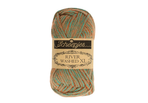 Scheepjes Scheepjes River Washed XL -  993 Severn - 78% katoen en 22% acryl - Bruin