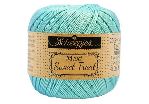 Scheepjes Scheepjes Maxi Sweet Treat - 397 Cyan - 100% gemerceriseerd katoen - Blauw