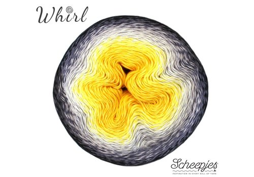 Scheepjes Scheepjes Whirl -  787 Dandelion Munchies - 60% katoen en 40% acryl - Geel - Zwart