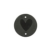 Leren Labels Round Hart Grijs