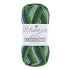 Scheepjes Downtown - 407 Park View - 75% extra fijne merinowol en 25% nylon - Groen - blauw