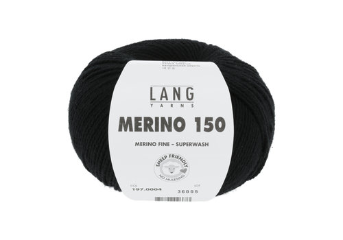 Lang Yarns Lang Yarns Merino 150 - 4 - Zwart Lang Yarns Lang Yarns Merino 150 - 4 - Zwart
