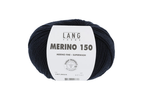 Lang Yarns Lang Yarns Merino 150 - 25 - Donker Blauw Lang Yarns Lang Yarns Merino 150 - 25 - Donker Blauw