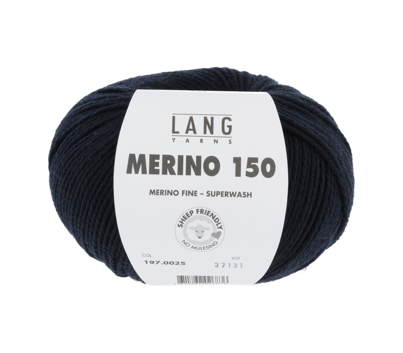 Lang Yarns Merino 150 - 25 - Donker Blauw