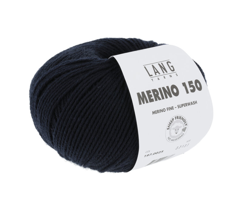 Lang Yarns Merino 150 - 25 - Donker Blauw