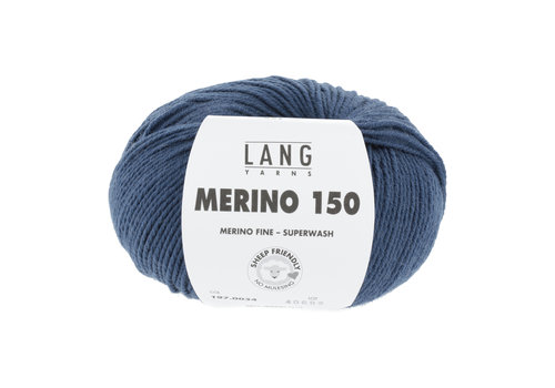 Lang Yarns Lang Yarns Merino 150 - 34 - Blauw