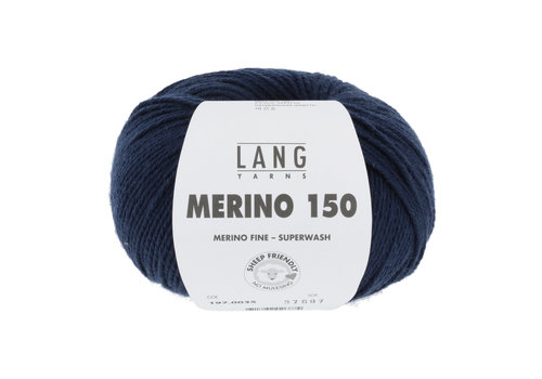 Lang Yarns Lang Yarns Merino 150 - 35 - Blauw Lang Yarns Lang Yarns Merino 150 - 35 - Blauw