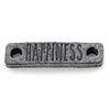 Leren label Happiness Antracite